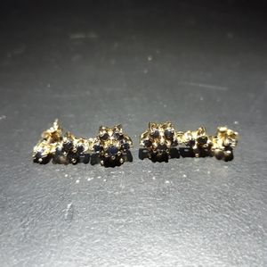Natural Sapphire Cluster Earrings G10